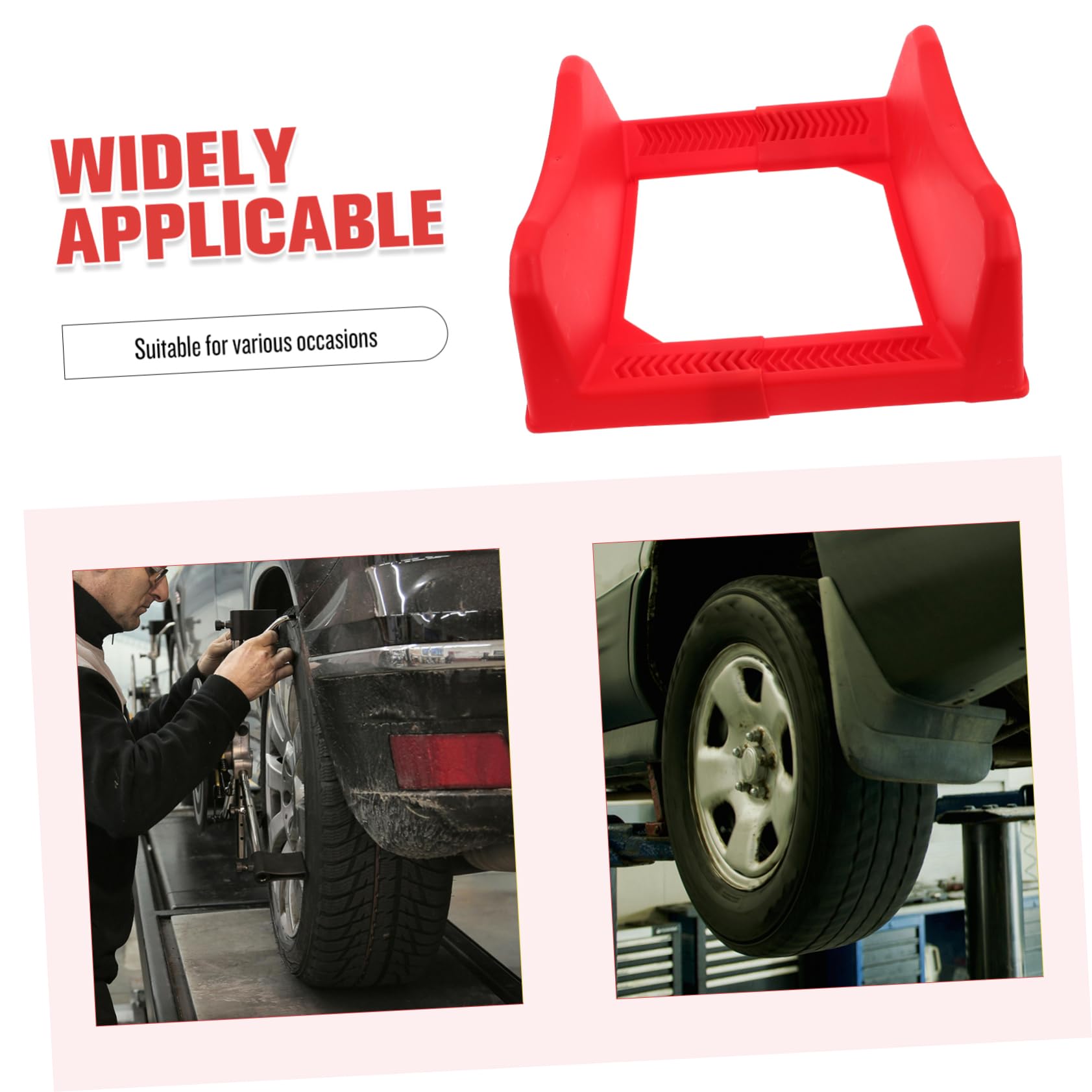 Ciieeo Rastrelliera Porta Pneumatici in Plastico Rosso Design Regolabile e Impilabile, Espositore per Gomme Semplice ed Elegante per Garage e Spazi Commerciali