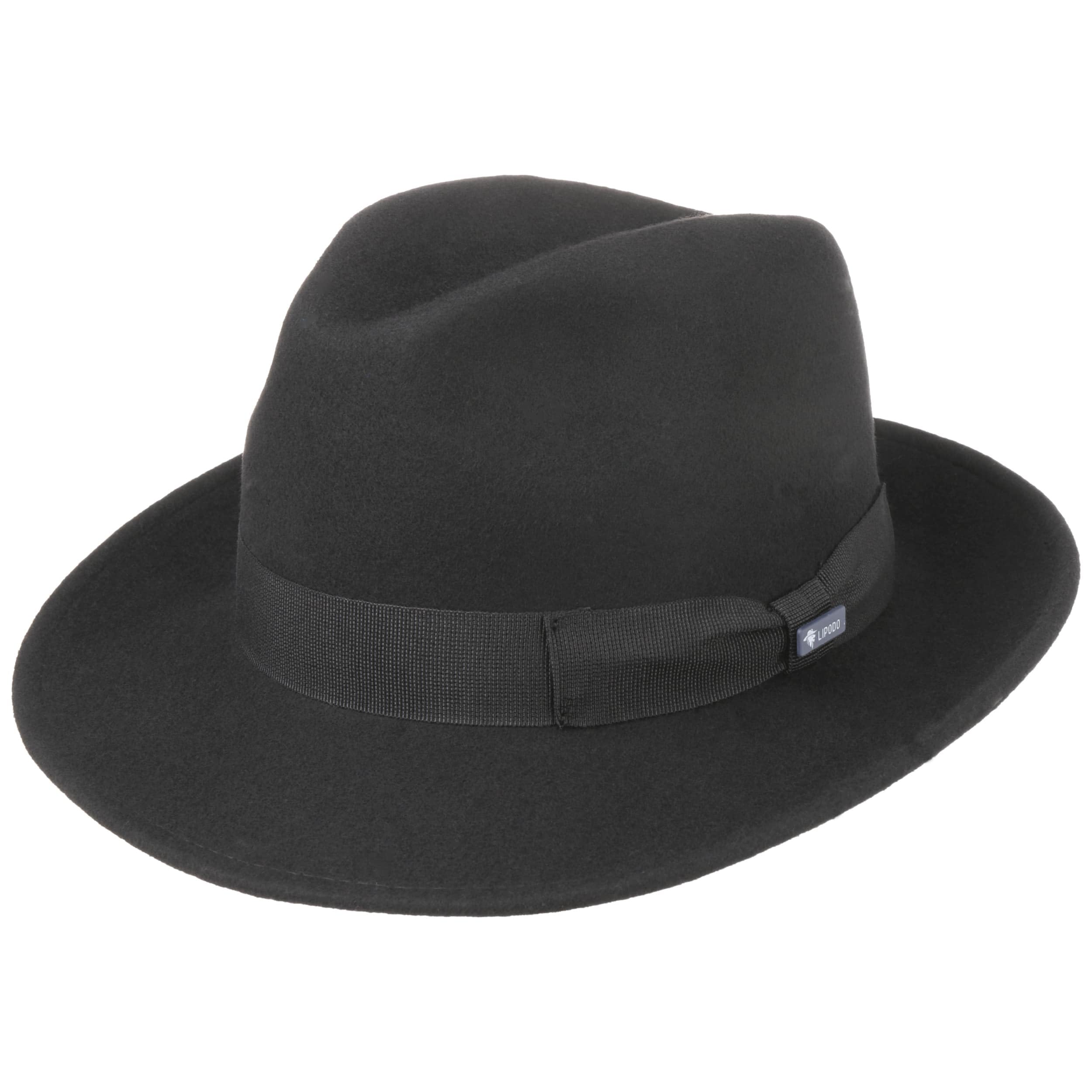 Lipodo Basic Bogart Filzhut Fedora Made in Italy Damen und Herren Sommer Winter