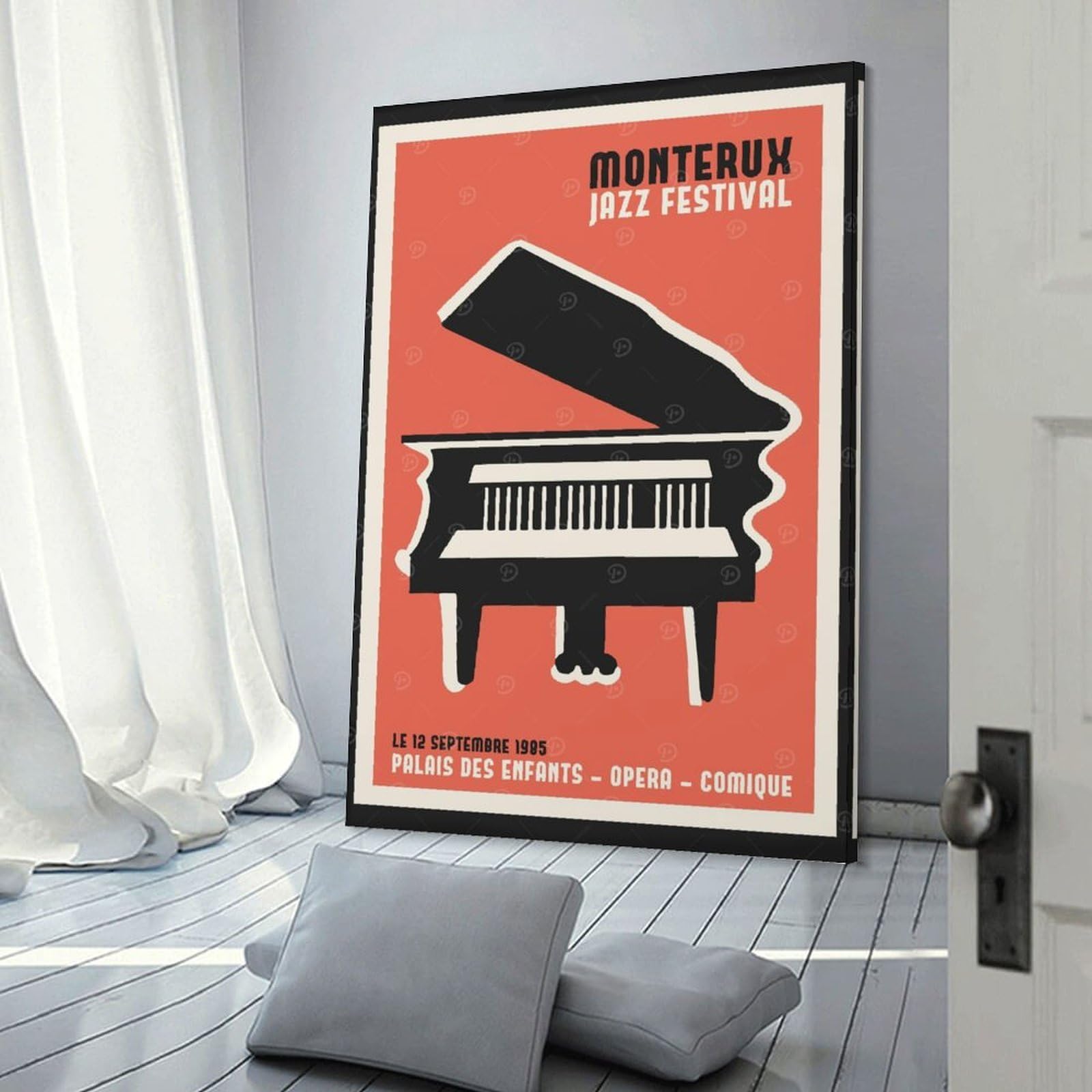 Junmoney Room Decor Wall Art Montreux Jazz Festival, 20x30inch(50x75cm), for Wall Displays, Bedrooms Or Room Updates, A Versatile Canvas Print for Layering
