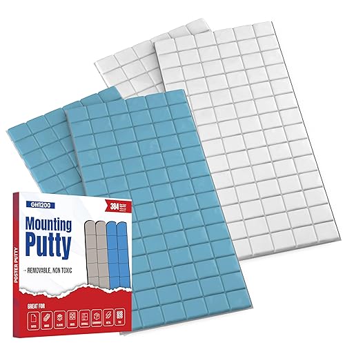 GH1200 Masilla adhesiva para póster, masilla de pared para colgar cosas, masilla de montaje multiusos, masilla pegajosa, reutilizable, extraíble