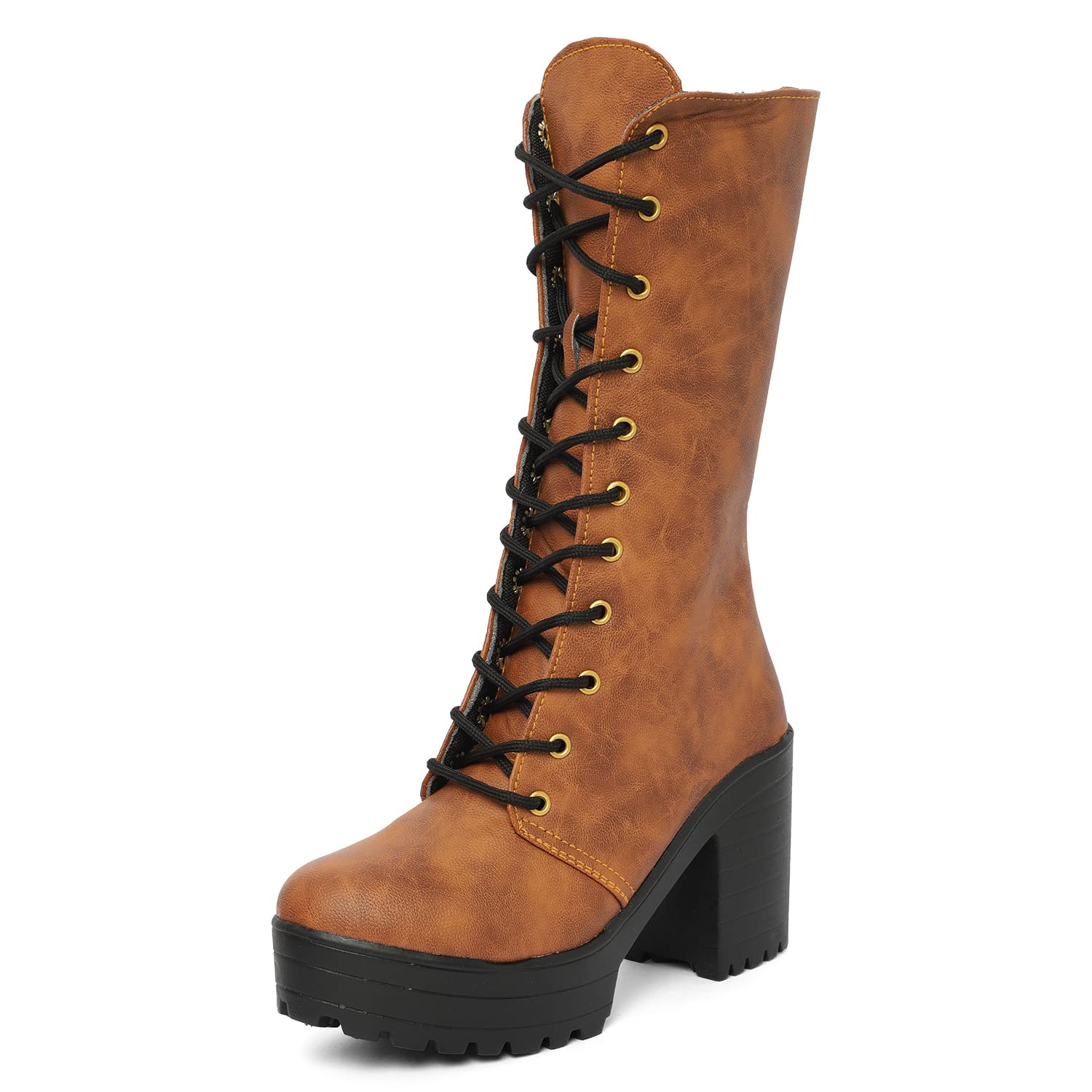 Fiia Women Calf Length Boots for Outdoor Tan UK-3 (B0BFN2B7TT) Amazon Price History, Amazon Price Tracker