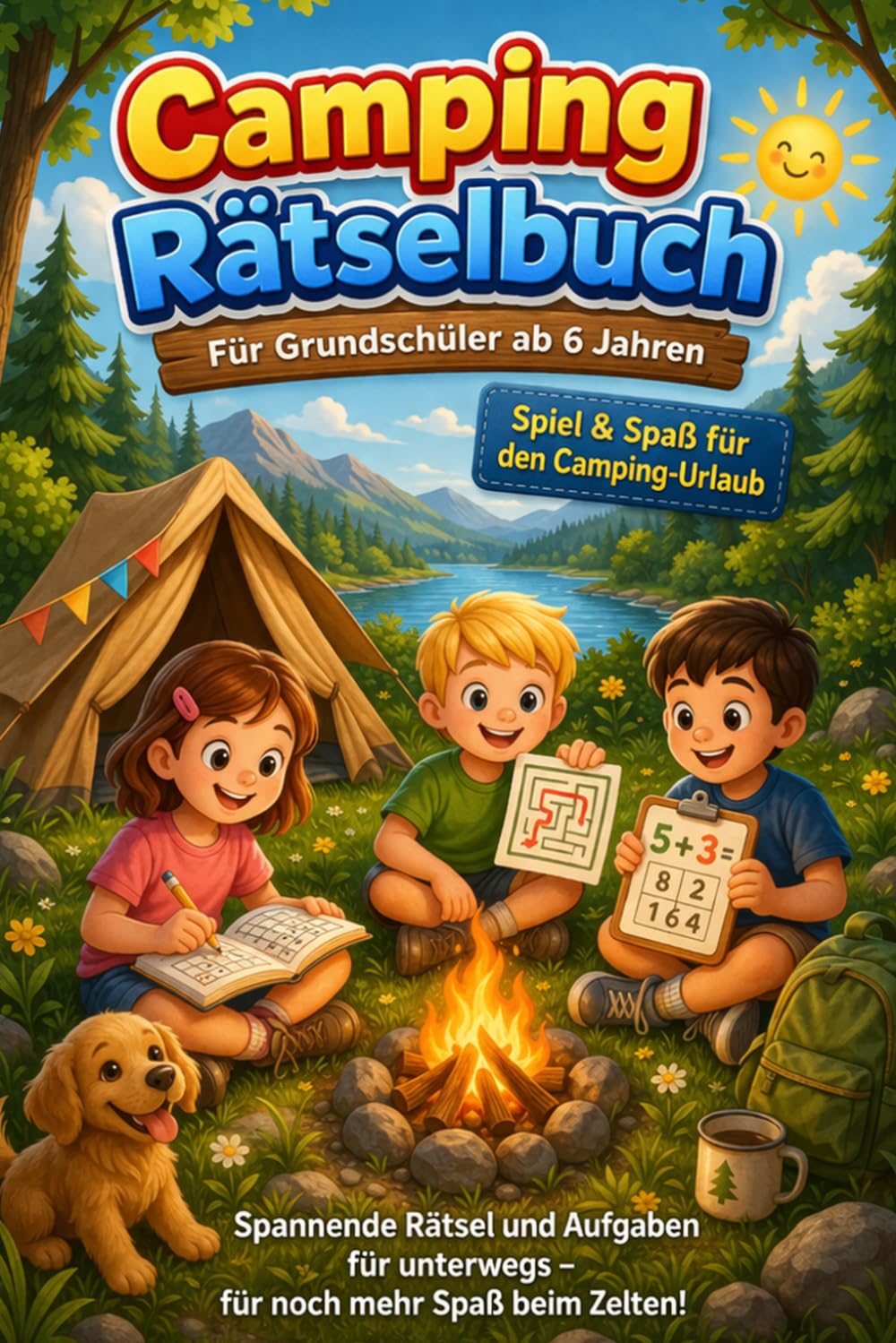 Camping-Urlaub-Rätsel-Buch für Grundschüler: Lustige Spiele und Rätsel mit Papier und Stift – für Kinder ab 6 Jahren: für Regentage im Zelt und lange ... (Unterwegs-Rätsel-Bücher für Grundschüler)