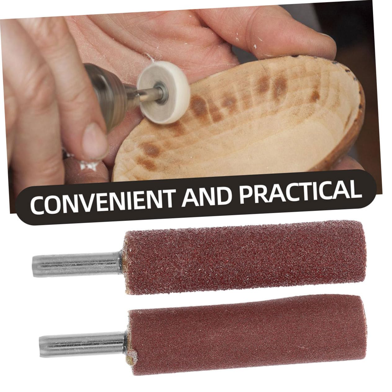 LIFKOME 1 Set Rotary Tool Sanding Drum with Grit Flap Wheels Shank for Precision Woodworking and Polishing Sandpaper Drum Attachment for Efficient Surface Finishing