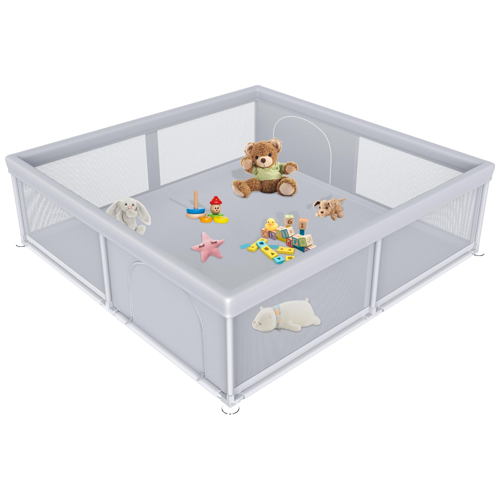 Extra Large Baby Playpen 79×79 Inch, Playpen with 2 Zipper Door for Babies and Toddlers, Play Pen Pin Indoor Outdoor Baby Play Fence