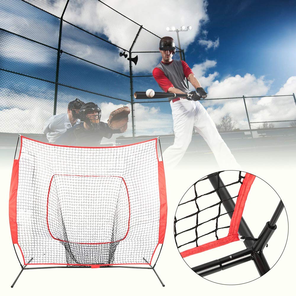 Drfeify Práctica DE Béisbol Juvenil Net -Robo -CONTRAINE Equipo con COMBRADO DE PIE DE CAENTA ADECTIVADO para PROCTUCIONES DE PROBLECIDAD INTERRO/Exteriores