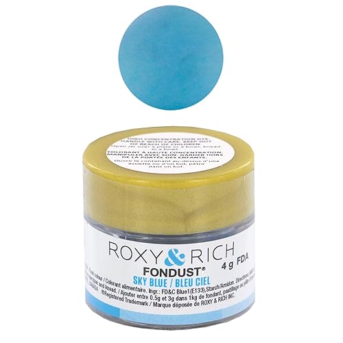 Miniatura 22 de Roxy & Rich Fondust - Colorante alimenticio en polvo, 0.14 oz Wedgewood
