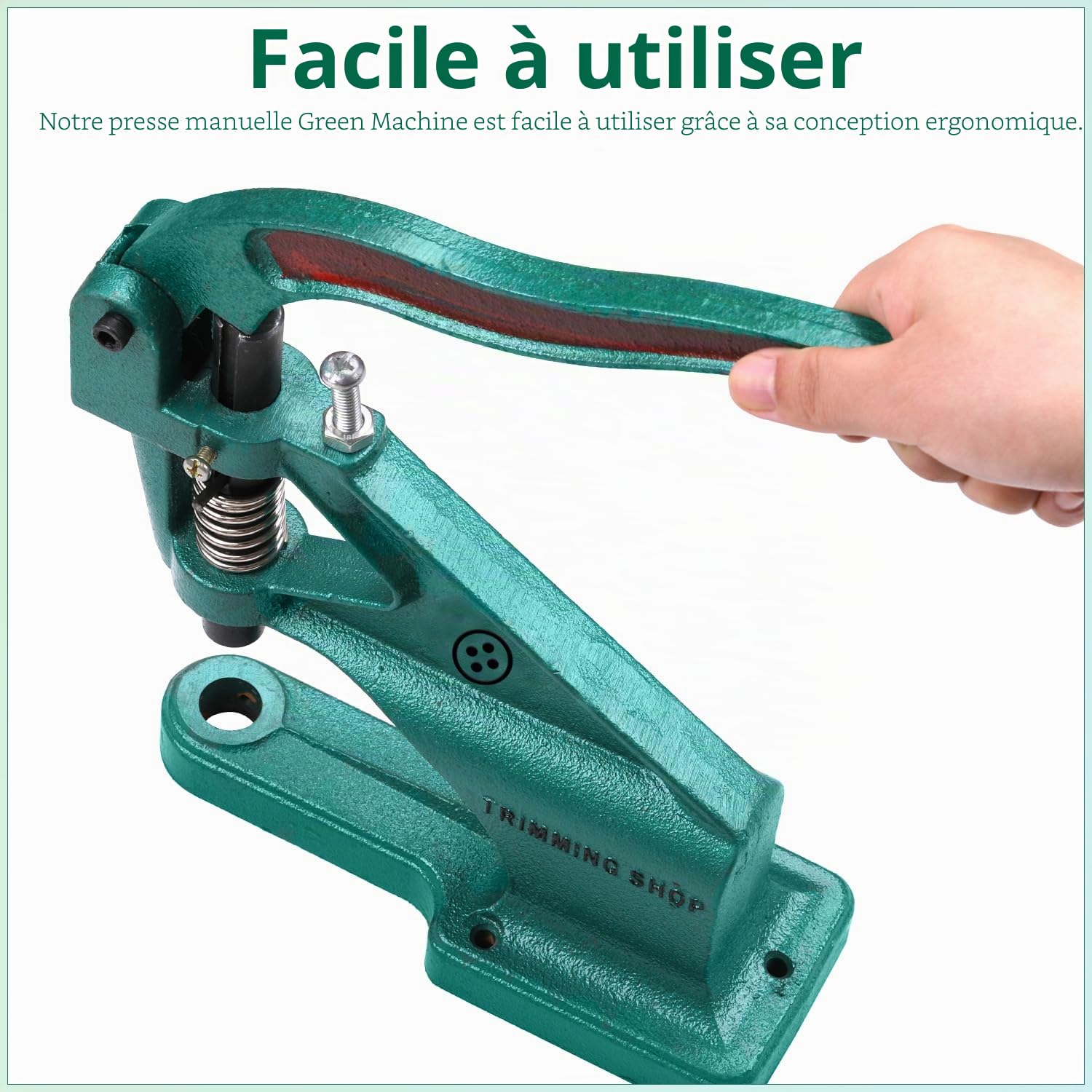 Trimming Shop Vert Machine Résistante à Presse pour Passe-Fil, Kam Snaps, Rivets, Oeillets - Installation pour Tissu, Vêtements, Artisanat, Bricolage