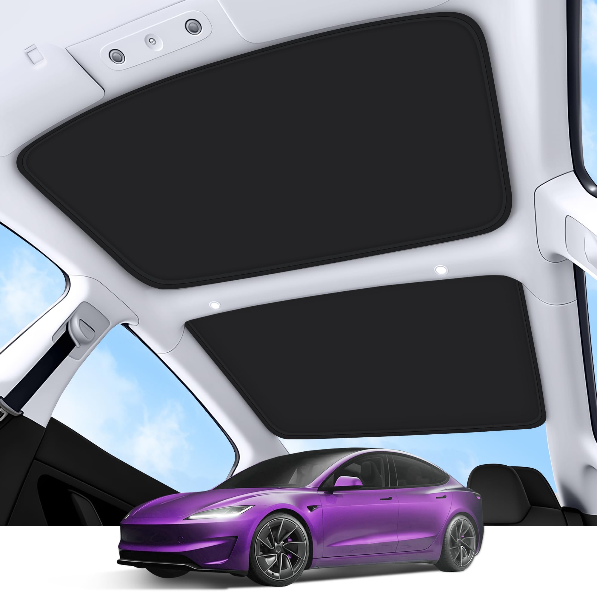 2026 Upgrade Sunshade Roof for Tesla Model 3 Accessories 2026-2022