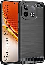 Ultimate Black Armor Back Cover Case for iQOO Neo 10 5G; Sleek, Stylish, and Unbeatable Protection | Carbon Fibre Rugged Armour (Black).