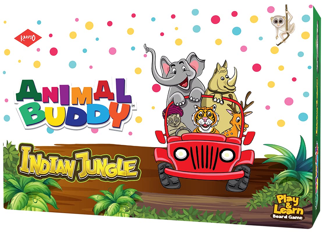 KAADOO Animal Buddy - Indian Jungle Discovery Game - Play & Learn Kids Board Game -Fantastic Introduction for 4+ Year olds- Fully Made in India (2 Players) (B01N57WJJX) Amazon Price History, Amazon Price Tracker