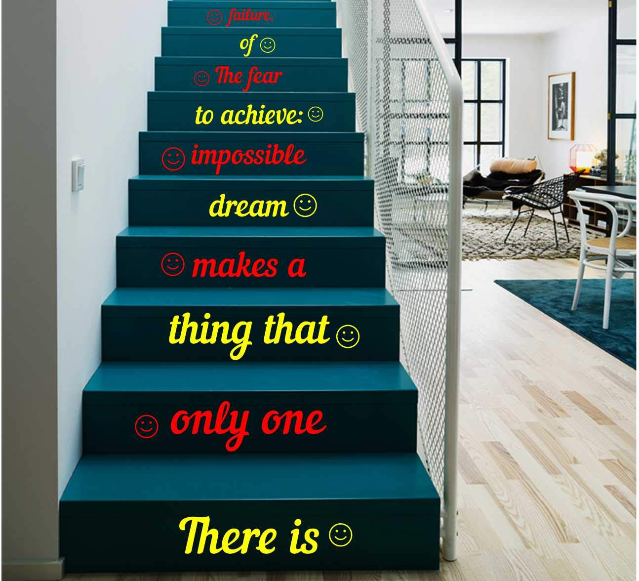 Buy KREEPO Letters Wall Decor Stickers Stair Decals Quotes Stairway