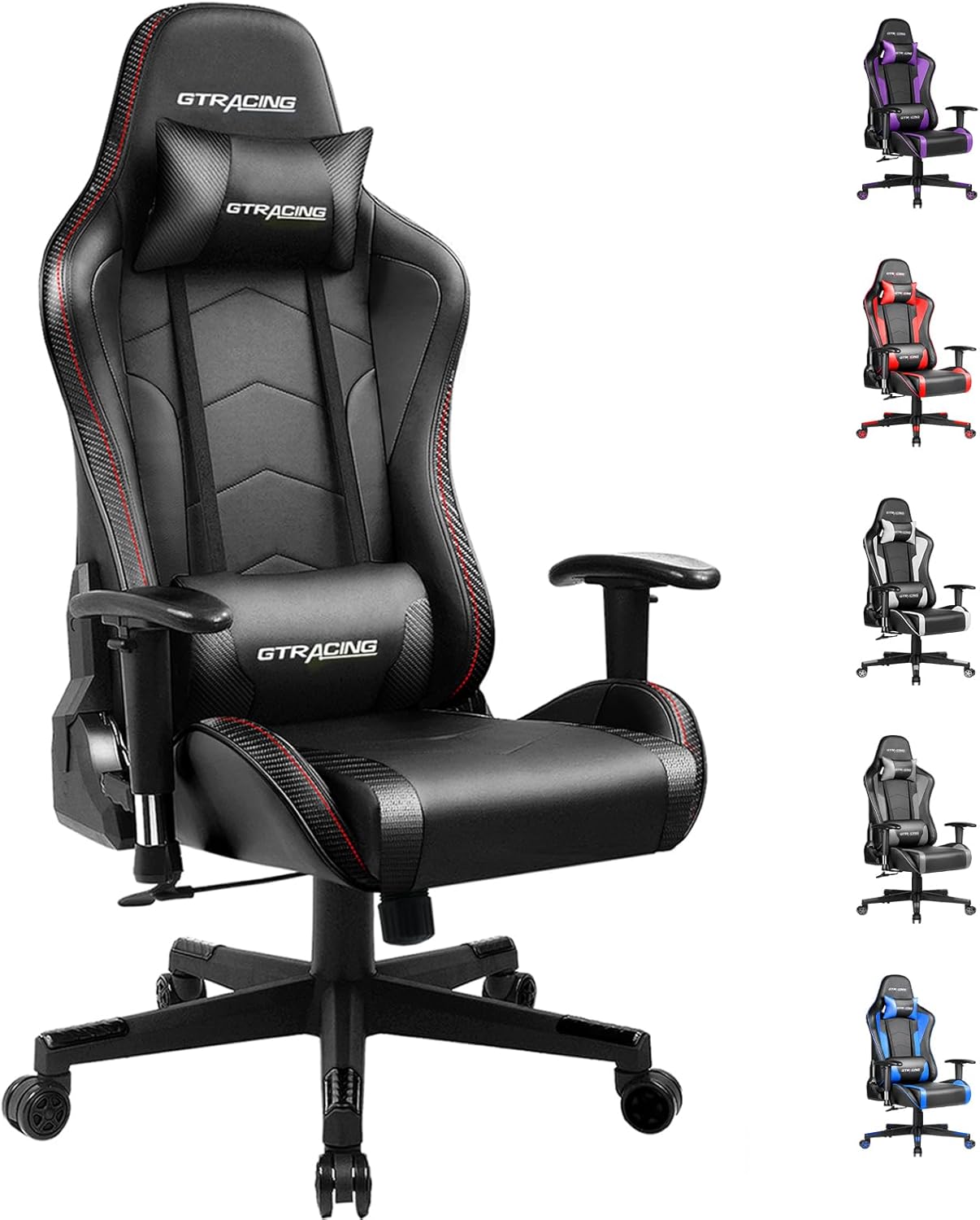 717o1w8PxkL._AC_SL1500_ GTRACING Gaming Chair with Speakers Bluetooth Music Video Game Chair Audio Ergonomic Design Heavy Duty Office Computer Desk Chair (Black)