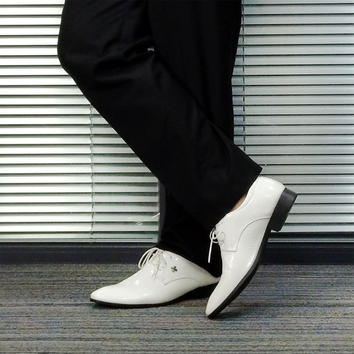 Scarpe Stringate Derby Uomo Scarpe Eleganti Pelle PU Oxford Scarpe Formali Abito Cerimonia 38-46