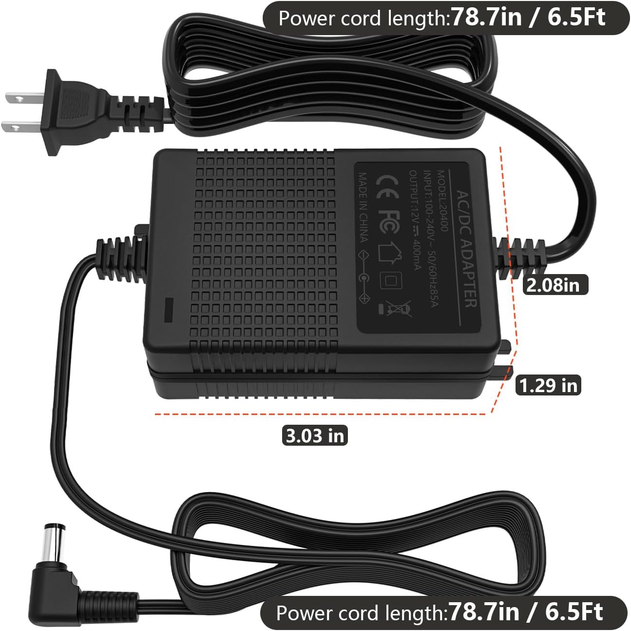 12V Power Supply Replacement for Shure PS24US/PS23US Compatible with BLX4, BLX88, BLX4R, FP33, GLXD6, P2T, PG4, PGX4, PGXD4, SLX4, SLX4L and UABiasT Wireless Systems