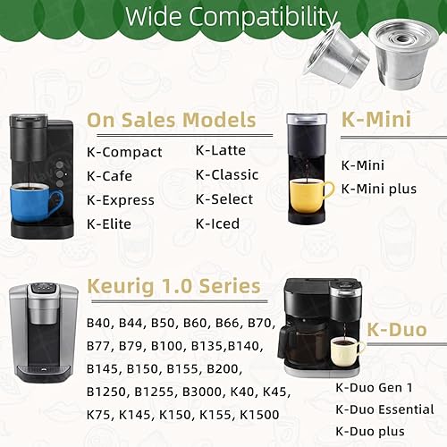 Miniatura 2 de Tazas K reutilizables para Keurig 1.0, cápsulas de café reutilizables de acero inoxidable para Keurig, cápsulas reutilizables Keurig, filtro de café