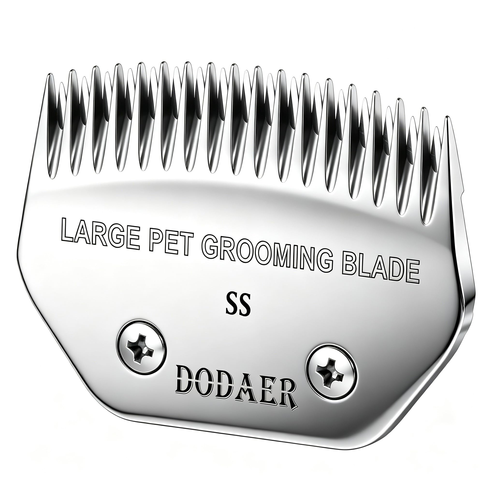 DODAER Large Detachable Pet Dog Grooming Steel Blade,Compatible with Andis Super Blending,Oster A5,Wahl KM10 Series Clippers for Large Dog,Horses,Sheep，Cut Length 1/50"