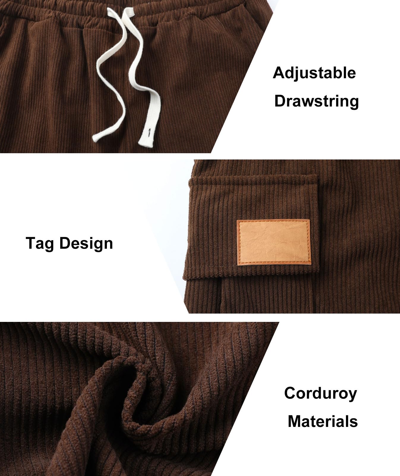 Comilaka Pantaloncini Cargo Uomo Shorts Estivi con Tasche Velluto a Coste Casual Pantaloni Corti Coulisse Vita Elasticizzata