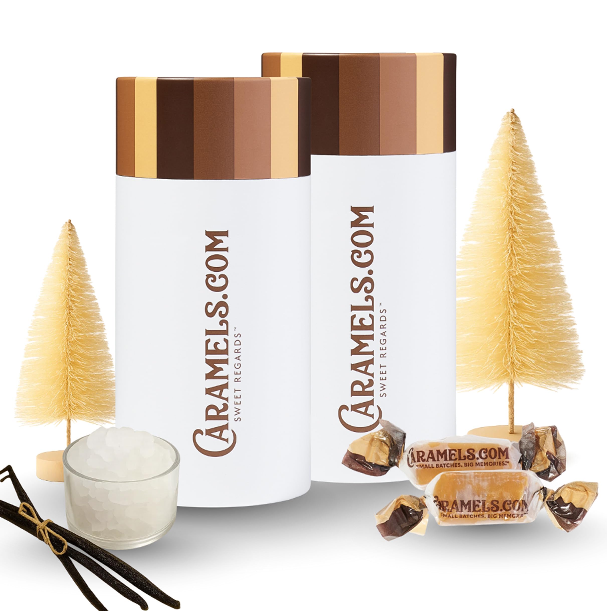 Caramels.com | Sea Salt & Salted Caramel | Soft Caramels Candy Individually Wrapped | Sea Salt Caramels Candy Gift Box | Creamy Handcrafted Sweets for Family, Holidays & Parties - Gourmet Duo Pack
