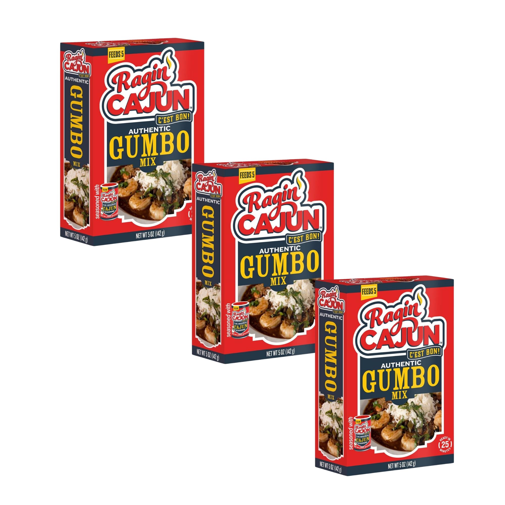 Amazon.com : Ragin' Cajun Authentic Gumbo Mix - 5 oz Box, Pack of