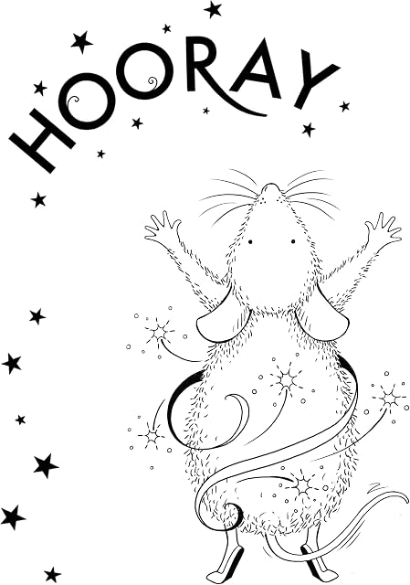 Pink Ink Designs Wee Folk-Hooray Mouse-Clear Stamp Set, A6