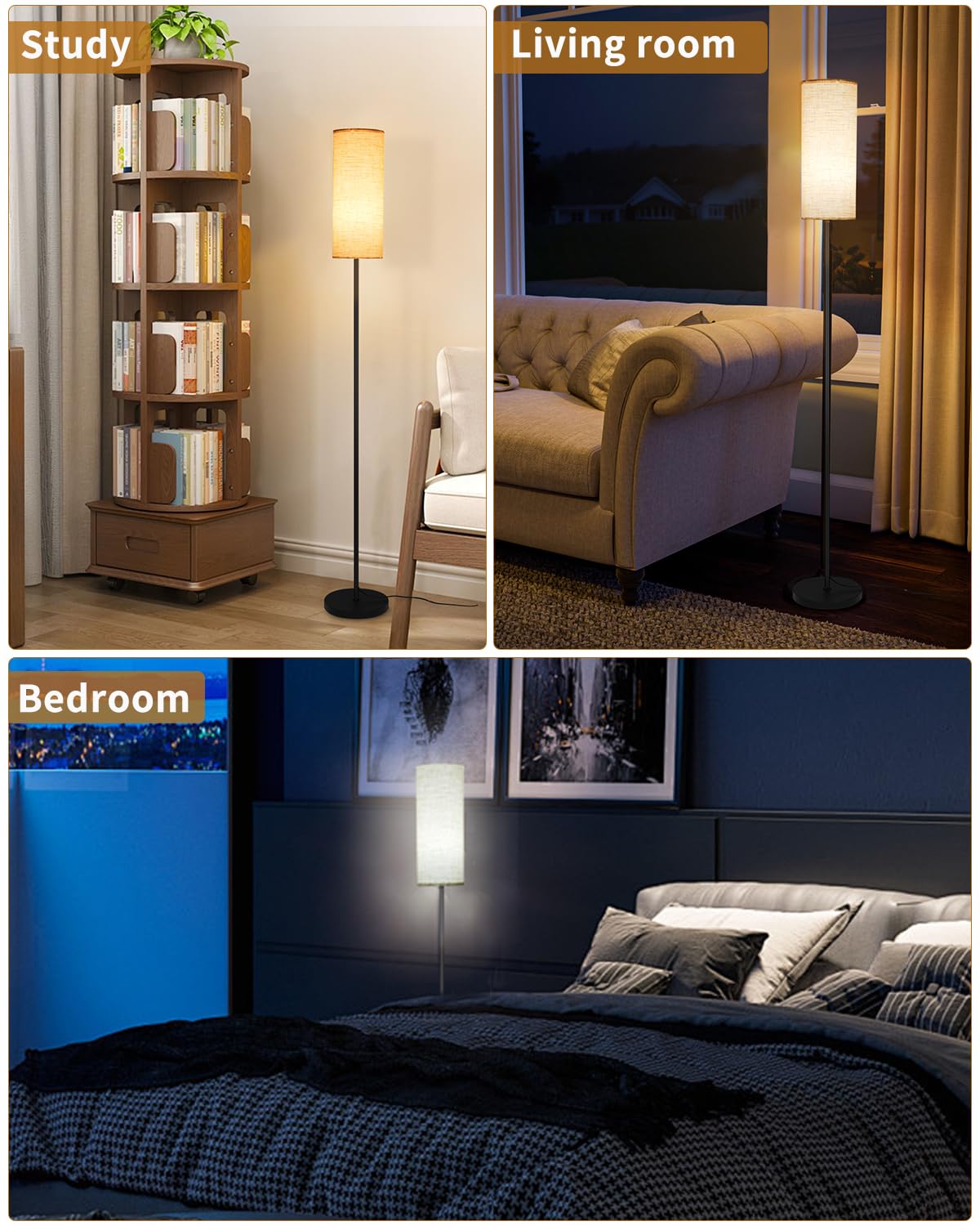 TANKUAI Lampadaire Salon, Simple Créatif Led Triangle Support En Bois Support De Sol Lumières For La Décoration De La Maison Salon étude Lampe De Table Verticale