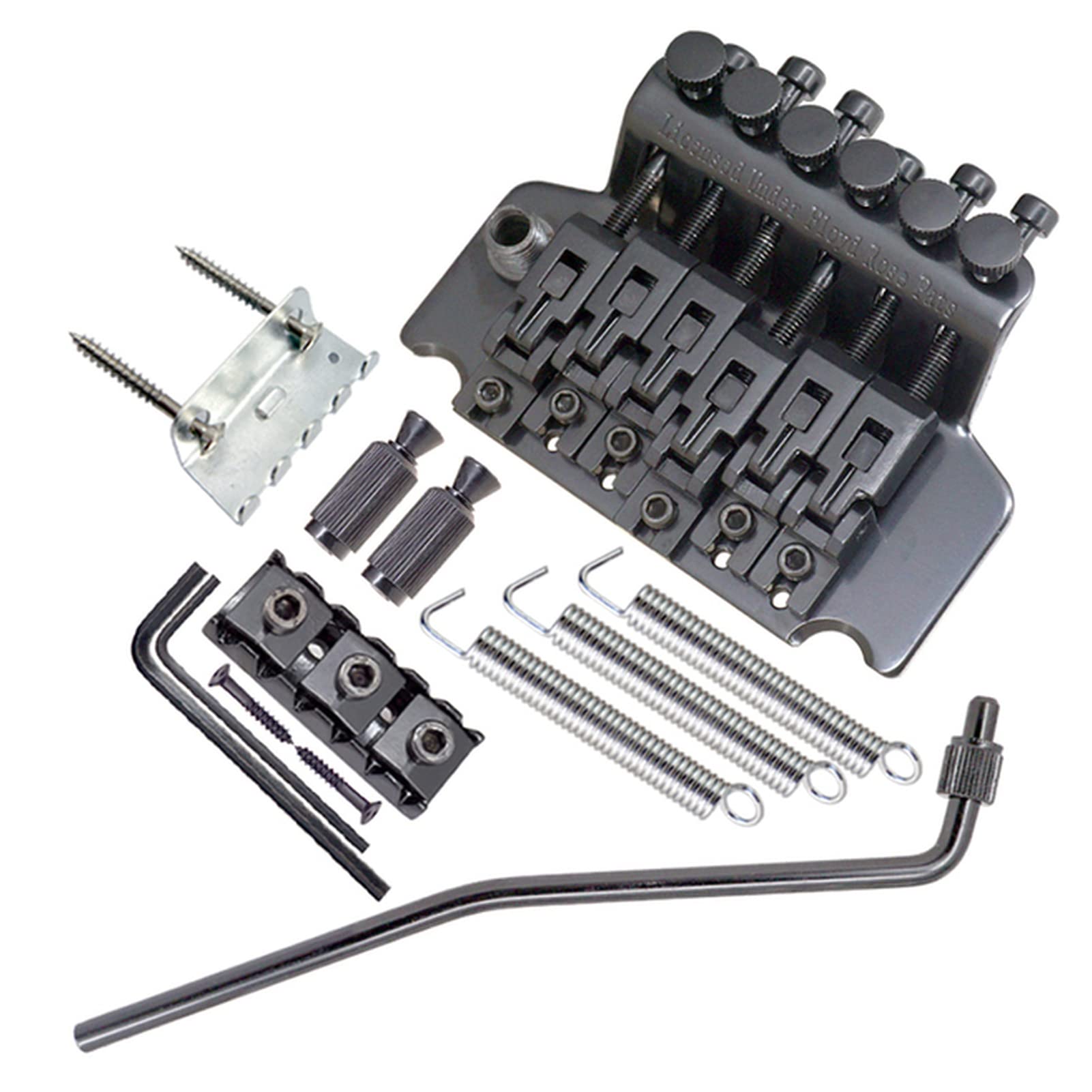 Accordatore Di Chitarra Tremolo Bridge System Guitar Electric 6 String Doppio rotolo Targhetto Sella for chitarra elettrica Sostituzione di materiali in lega di zinco Accordatore Per Chitarra Di Legno