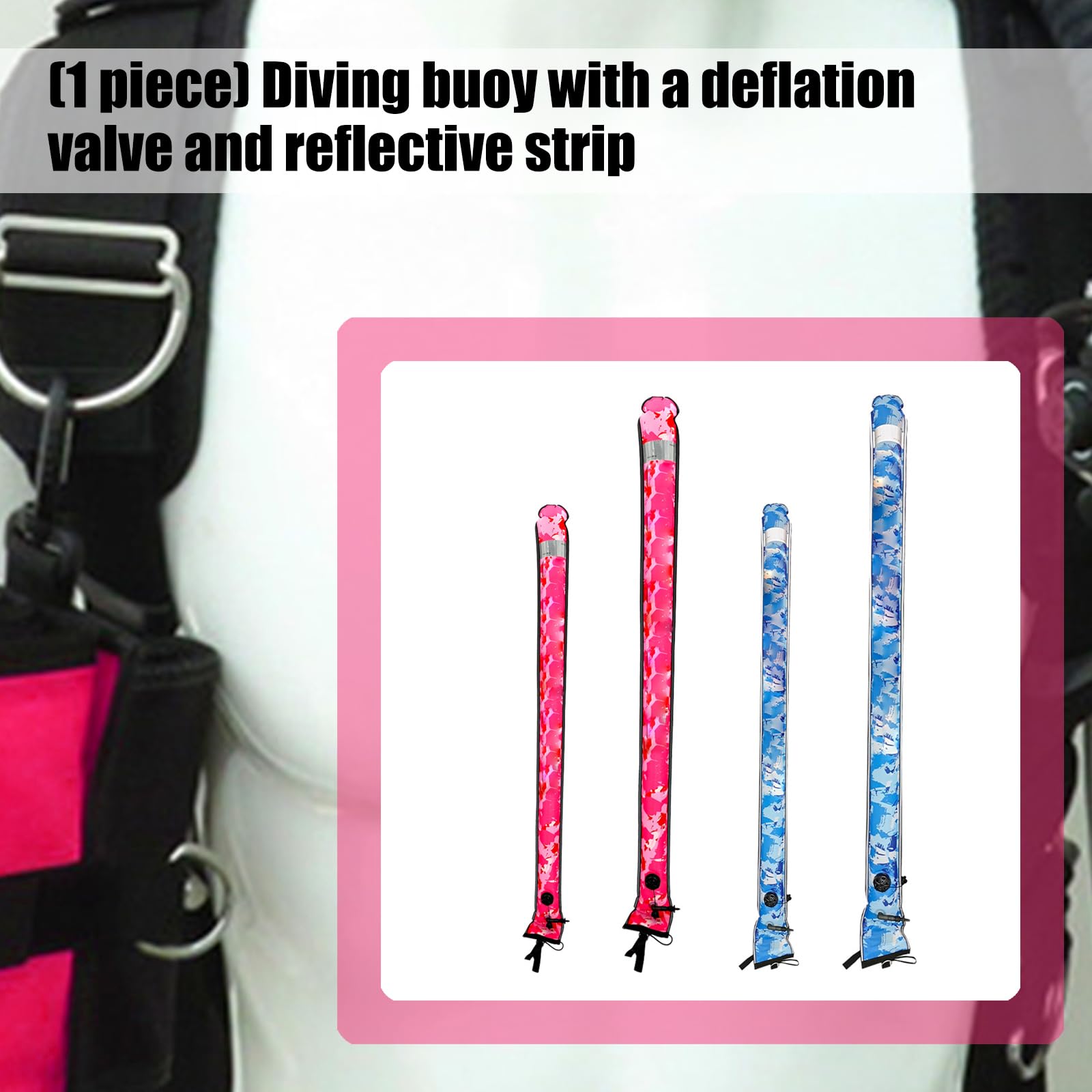 Boyas de buceo de tela Oxford pesada con válvulas de deflación, diseño de alta visibilidad para buceo seguro, resistente al desgarro Oxfords Dives Float