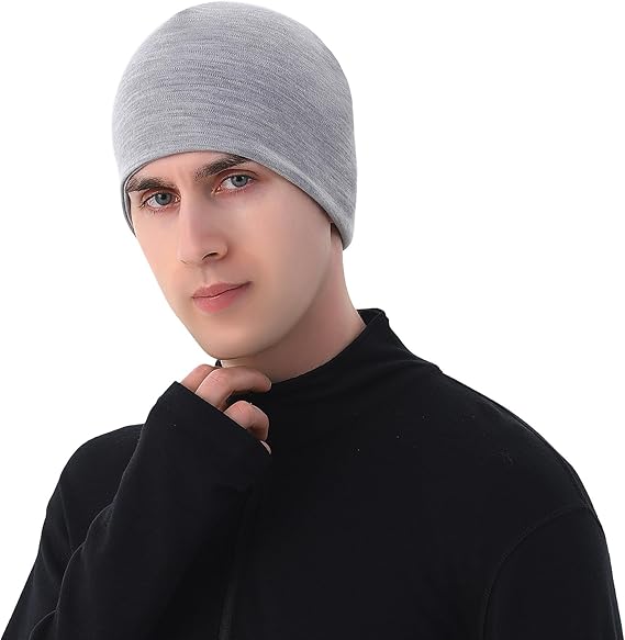 Bonnet D'Hiver Pour Homme Bruner – Noir, 100% Laine Mérinos Extra Fine, Sans Couture Vert - Prêt-à-Porter