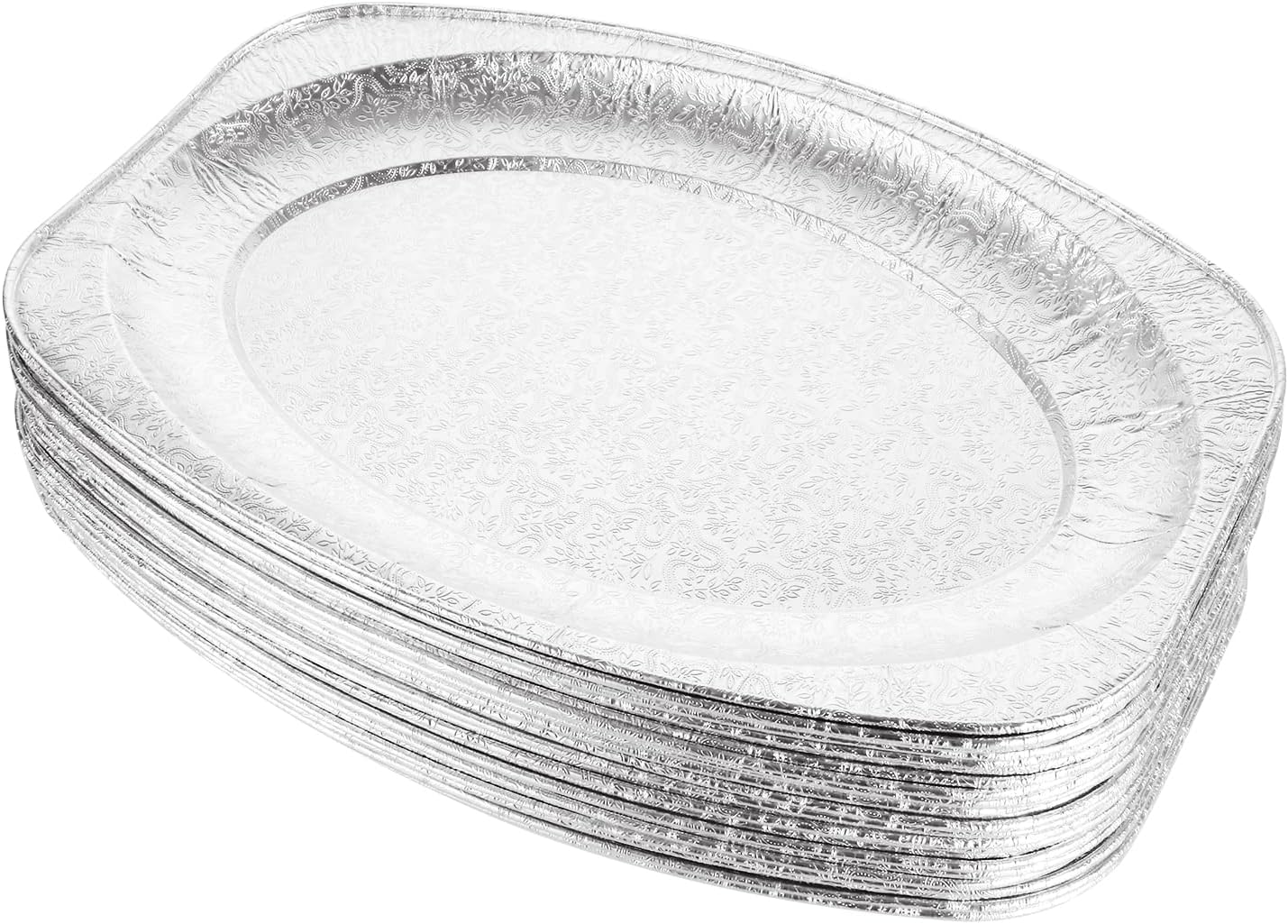 AKOLAFE 40 PCS Serving Platter 14", Large Foil Serving Trays, 35x25cm