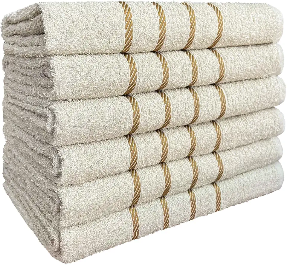 Kit 04 Toalha de Banho 100% Algodão Selecionado com Alta Absorção 70x130cm (Bege)