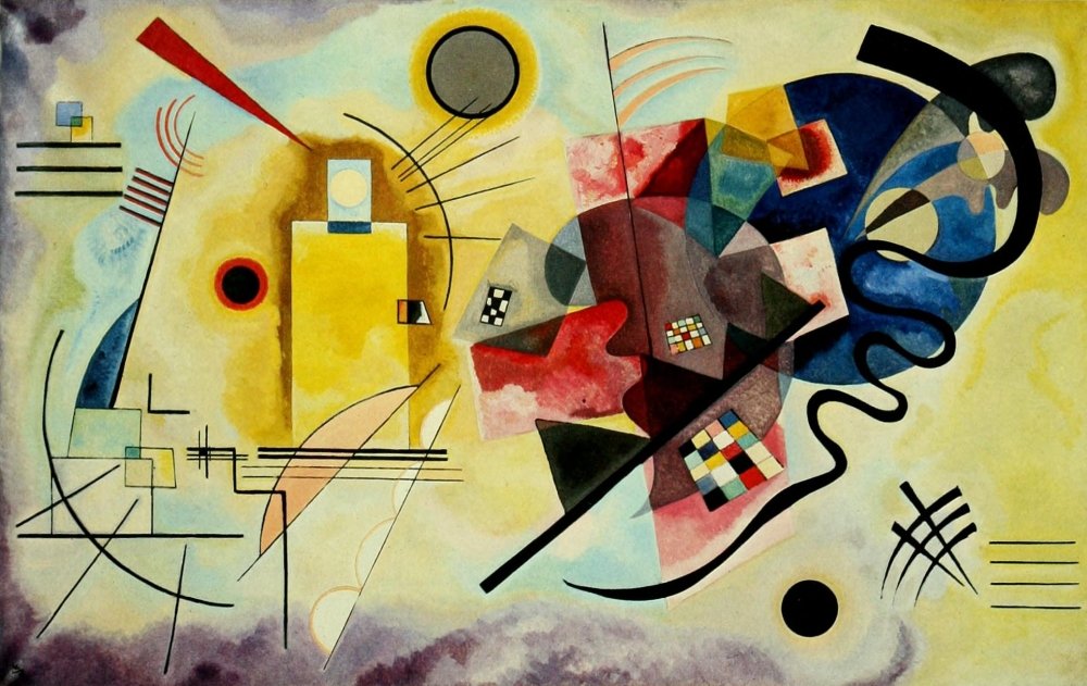 Amazon.co.jp: yellow-red-blue 1925ポスター印刷by Wassily Kandinsky 