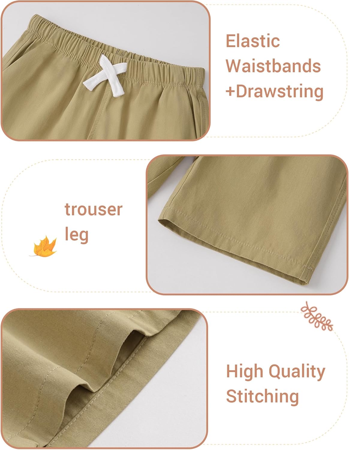 3 Pack Toddler Boys Shorts Baby Boy Summer Uniform Clothes Pull On Jogger Short Size 18M-5T - Image 4