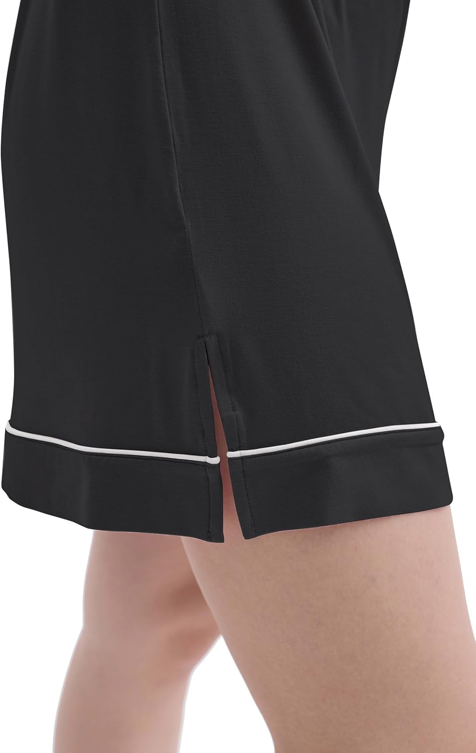 Cherrydew Womens Soft Cooling Nightshirt Short Sleeve Bamboo Viscose Nightie V Neck Lightweight Nightgown S-XXL - Image 3