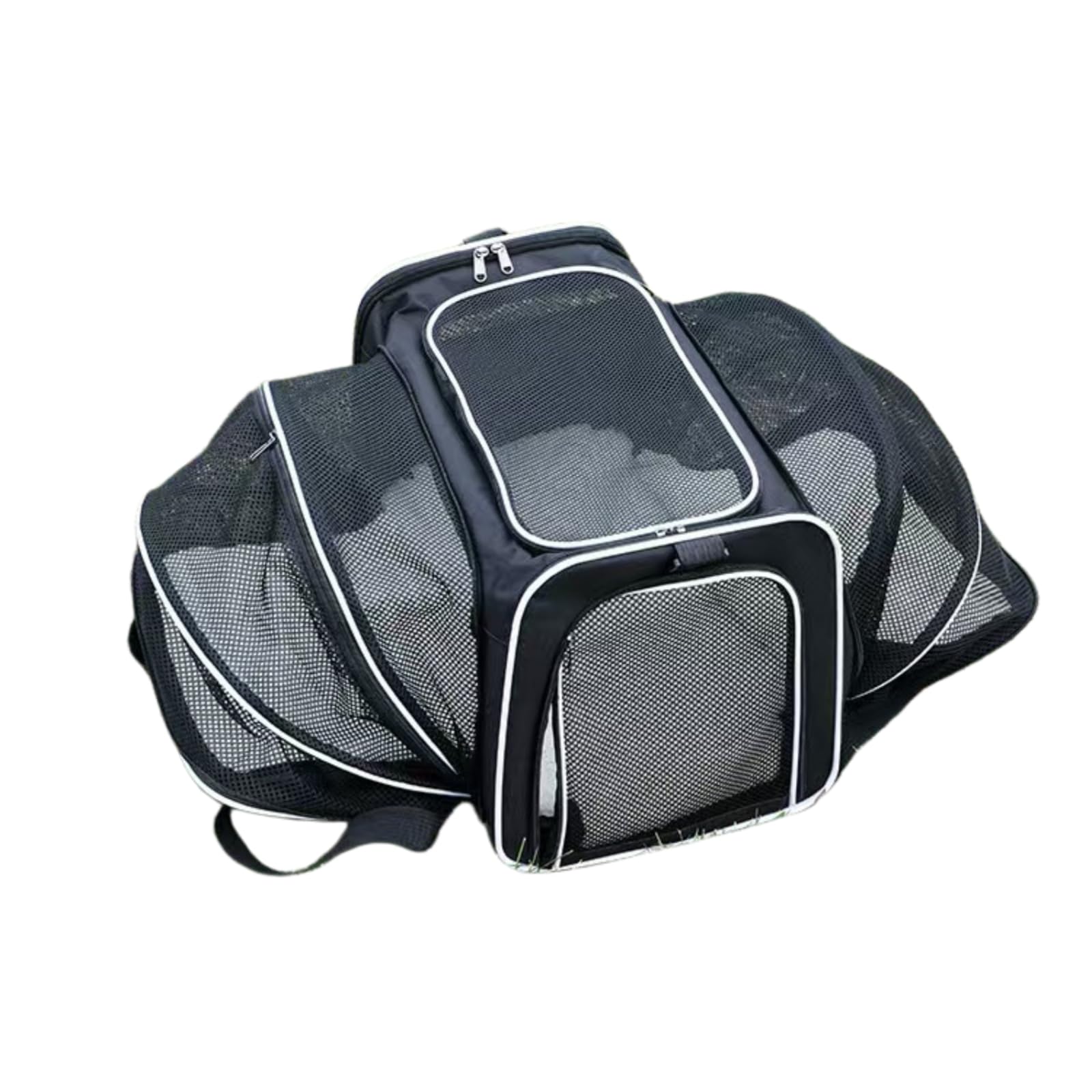 Veslyn Pet Travel Bag Soft-sided Expandable Carrier For Small Dogs & Cats, Airline-approved With 4-way Entry-white-s