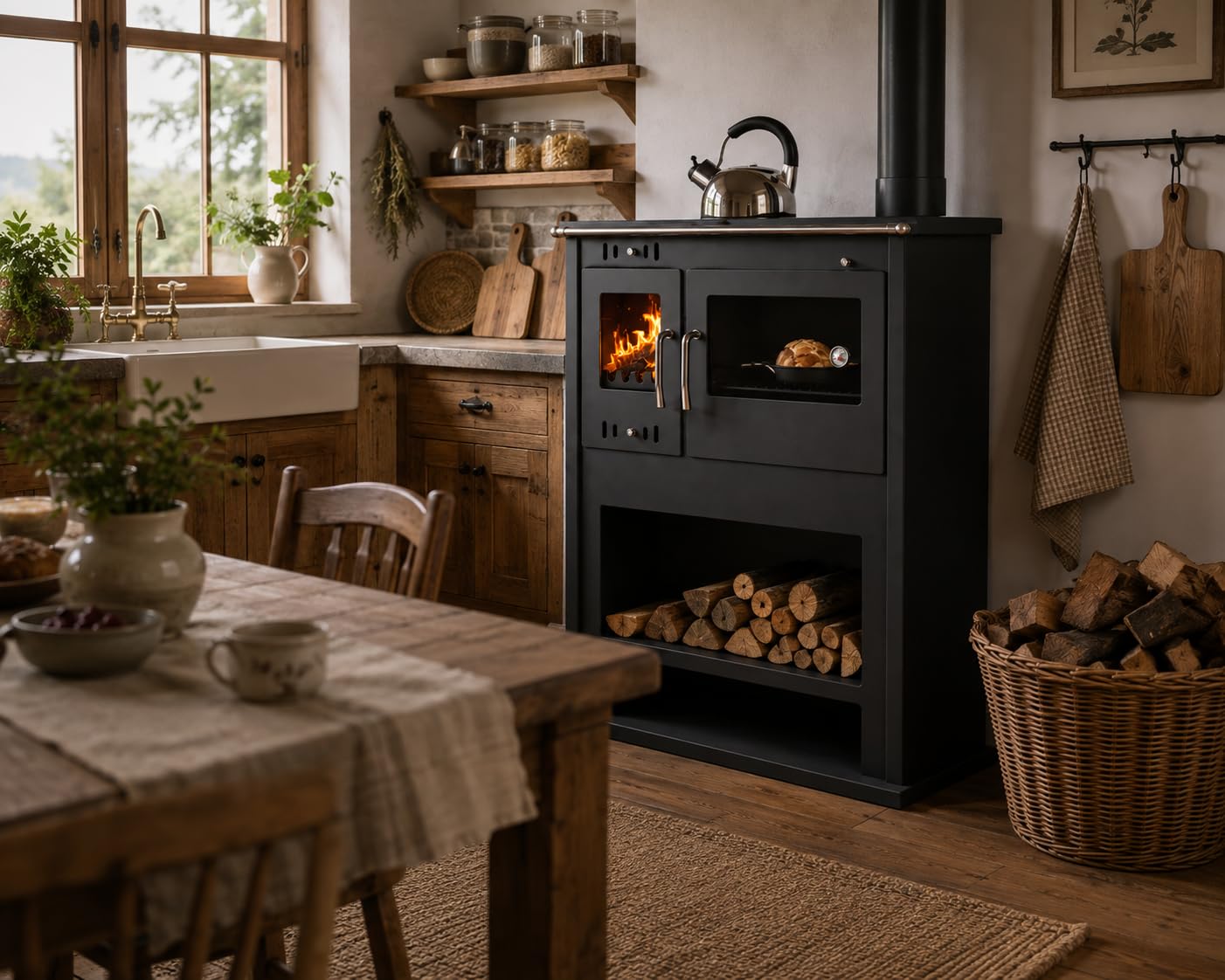 EEK A Küchenofen Holzherd Victoria Viki LUX schwarz - 10,5kW