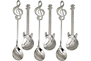 Maydahui Guitar Spoon: The Music Note Teaspoon Set