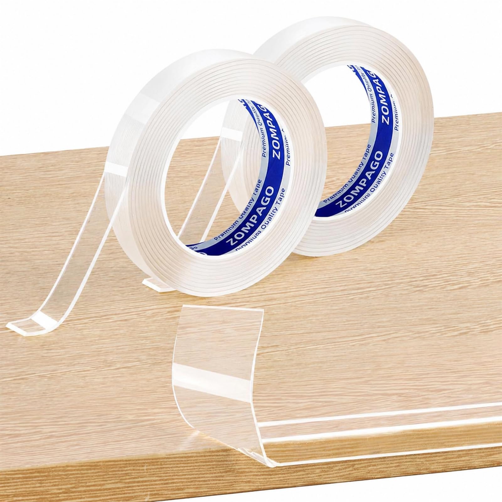ZOMPAGO Clear Edge Protector Strip for Baby Proofing, Soft Self-Adhesive Furniture Edge Guard, Child Safety Bumpers for Sharp Corners & Edge of Tables, Cabinets, Walls, Beds, Kitchen,1mm Thick โ image 1