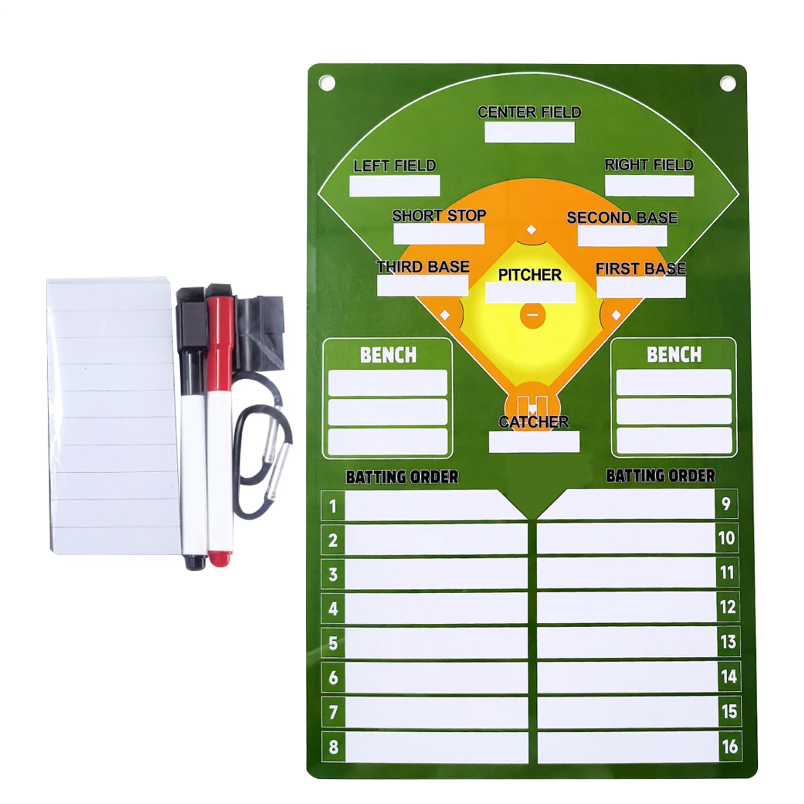 Lavagna da Baseball per Dugout | Lavagna Magnetica Cancellabile per Panchina - Lavagnetta Doppia Faccia per Allenamenti Giovanili Tornei Scolastici e Competizioni di