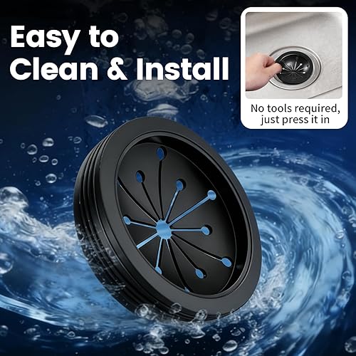 Miniatura 5 de Protector contra salpicaduras para triturador de basura, paquete de 2 deflectores de fregadero de 3 1/8 pulgadas, collar de protección contra