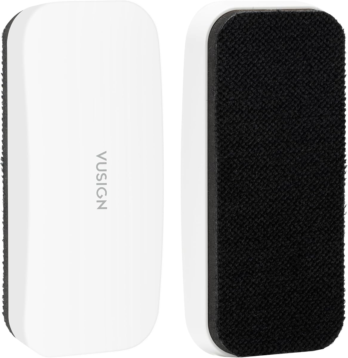 Magnetic Dry Erase White Board Eraser- 2 Pack, White | Strong Magnet & Ergonomic Design Dry Eraser for Glass Board, Calendar Board, Office, Home, School