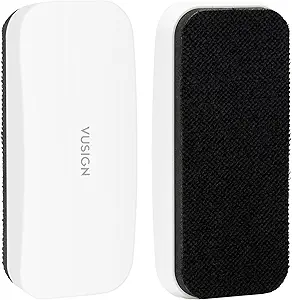 VUSIGN Magnetic Dry Erase White Board Eraser - 2 Pack, White