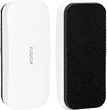 VUSIGN Magnetic Dry Erase White Board Eraser- 2 Pack, White | Strong Magnet & Ergonomic Design Dry Eraser for Glass Board, Calendar Board, Office, Home, School