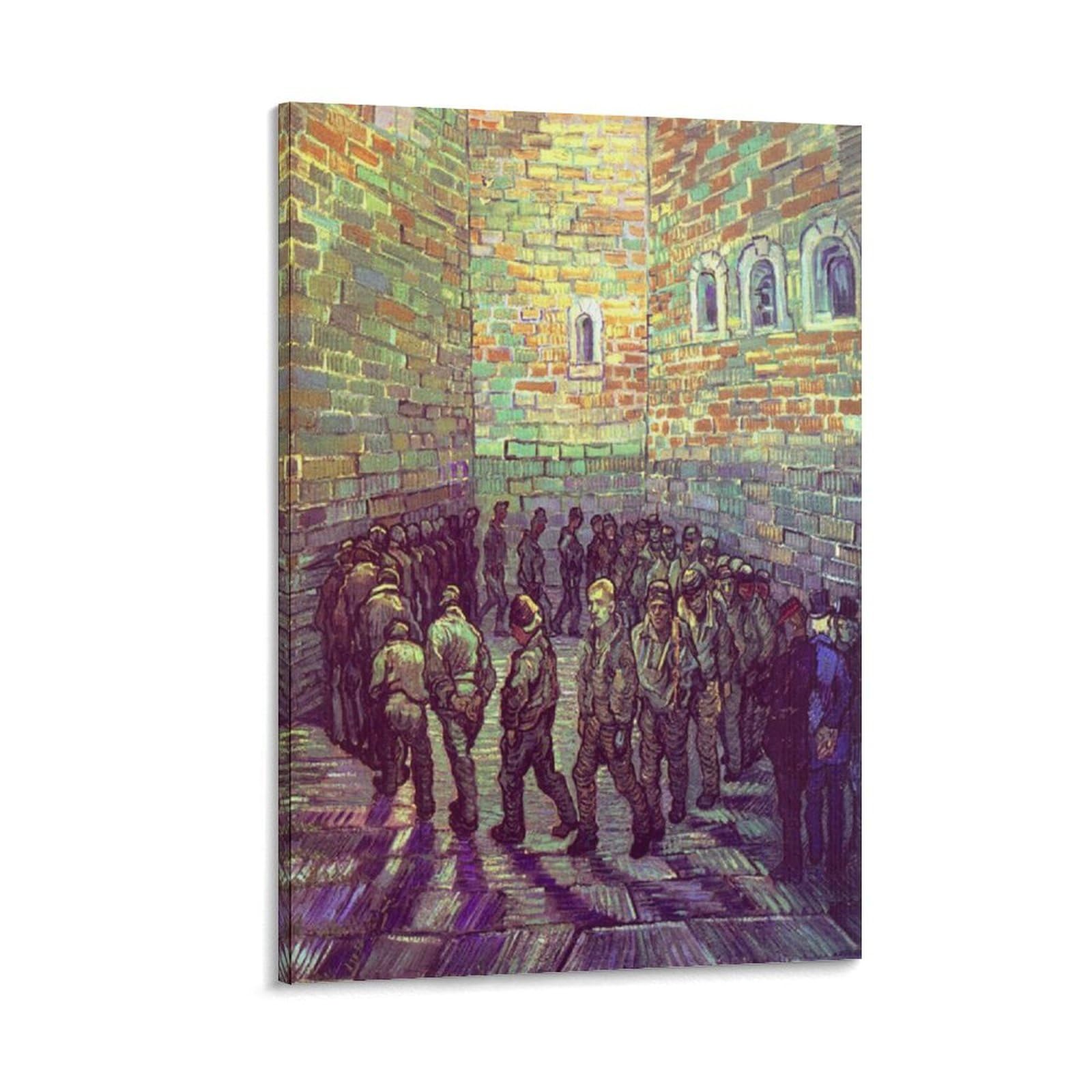 Amazon.co.jp: フィンセント・ファン・ゴッホ『監獄の中庭』ポスター 印刷 ポスター キャンバス ウォールアート 画像 絵画 現代 芸術  壁の絵 け ソファの背景絵画08x12inch(20x30cm) : ホーム＆キッチン