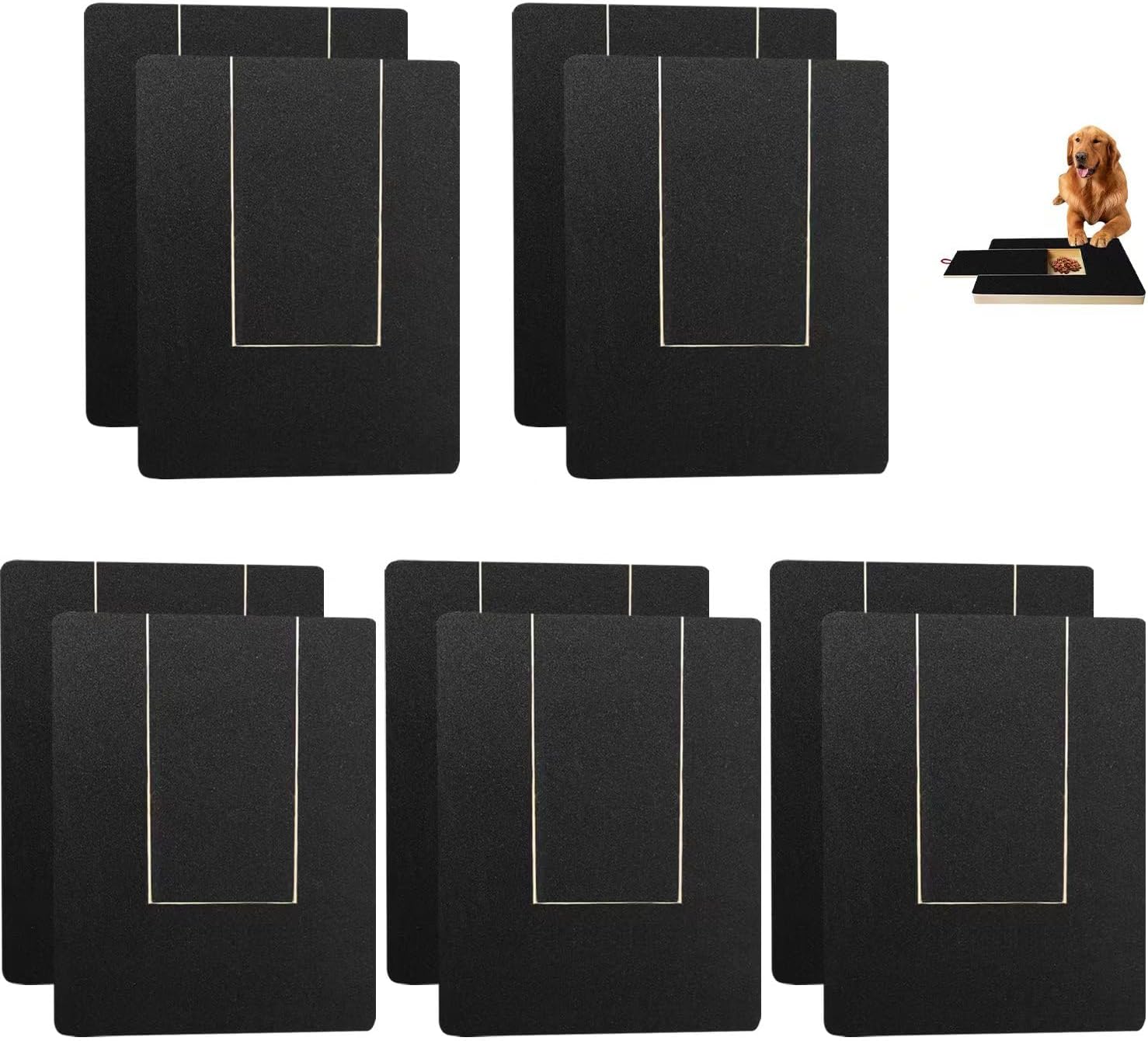 Lighterday 10 Pcs Sandpaper for Dog Scratch Board, Alternative Dog Nail Clippers and Grinders for Pets Nail Care