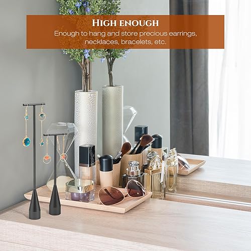 Miniatura 5 de Wesiti Paquete de 6 soportes de metal para aretes en T, soporte de exhibición al por menor, soporte de exhibición de aretes en T, soporte de joyería