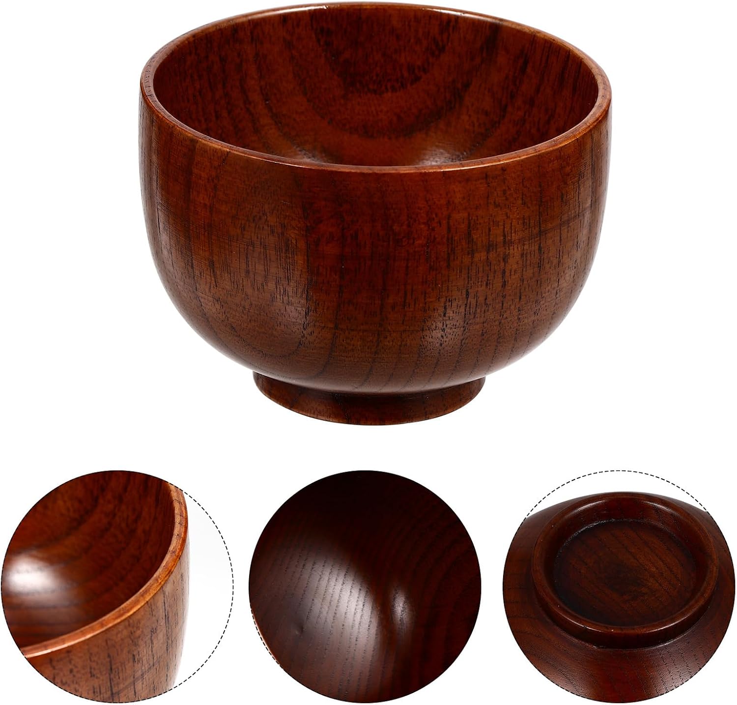 Wooden Shaving Soap Bowl and Shaving Mug for Men Natural Wood Shave Soap Cup with Lid Wet Shave Accessory and Lathering