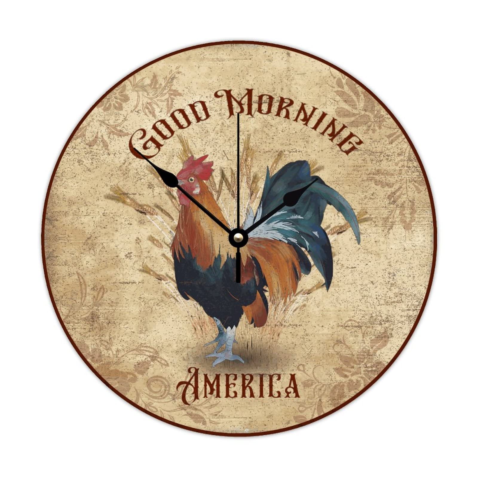 Horloge coq rustique en bois idée cadeau idéale pour crémaillère et maison