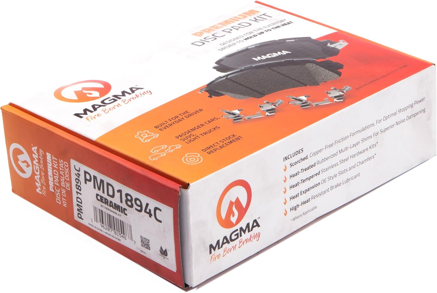 MAGMA Premium PMD1894C Ceramic Brake Pads, Front