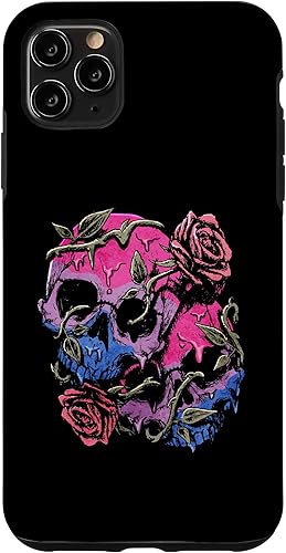 Miniatura 4 de Funda con diseño de calavera gótica para iPhone 1212 Pro Bisexual con bandera del orgullo