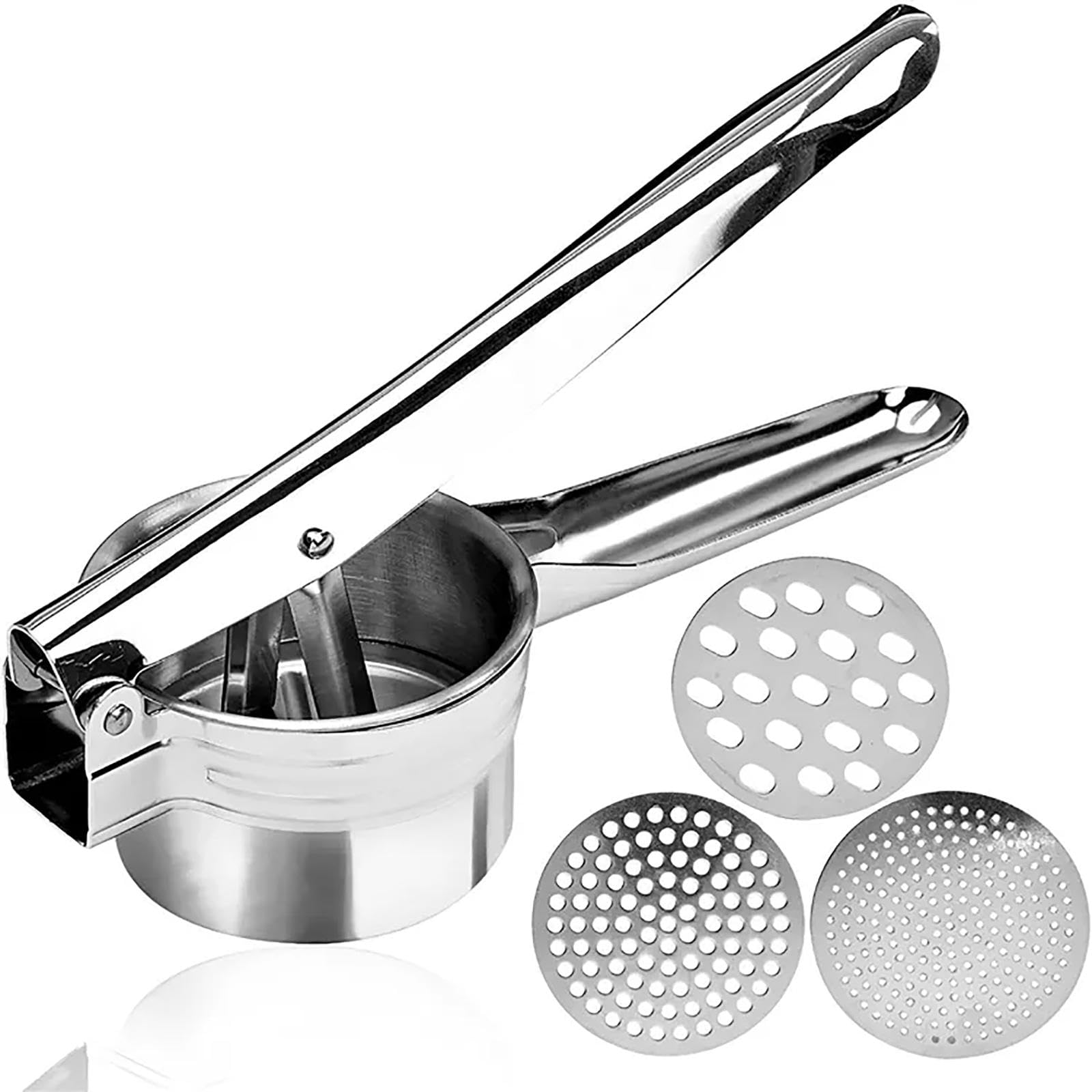 Manuelle Kartoffelpresse, Kartoffelstampfer aus Edelstahl, Kartoffelstampfer, Küchenwerkzeug, Reispresse für Kartoffelpüree, Kartoffelpüreestampfer